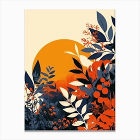 Sunset In The Garden Canvas Print