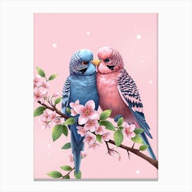 Couple Of Parakeets 1 Canvas Print