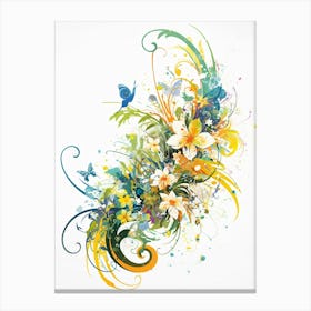 Abstract Flower Painting 1 Canvas Print