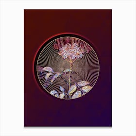 Abstract Elderflower Tree Mosaic Botanical Illustration n.0355 Canvas Print