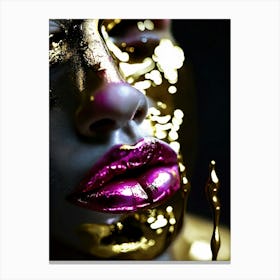 Gold Face Canvas Print