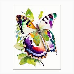 Butterfly In Park Decoupage 1 Canvas Print