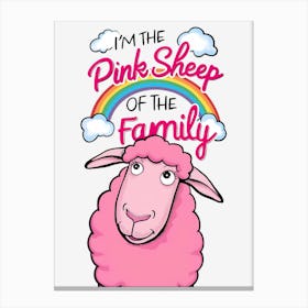 Pink Sheep Of The Family Canvas Print