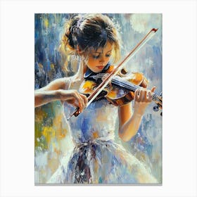 The Girl Playing A Violin Canvas Print