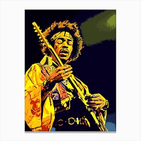 Jimi Hendrix Guitar Canvas Print