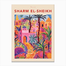 Sharm El Sheikh Egypt Fauvist Travel Poster Canvas Print