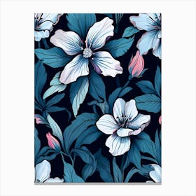 Seamless Floral Pattern 25 Canvas Print