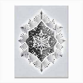Diamond Dust, Snowflakes, William Morris Inspired 2 Canvas Print