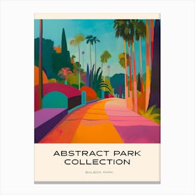 Abstract Park Collection Poster Balboa Park San Diego 4 Canvas Print