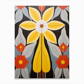 Flower Motif Painting Daffodil Canvas Print