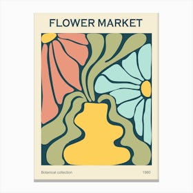 Flower Market 1980 Canvas Print