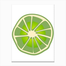 Lime Slice Canvas Print