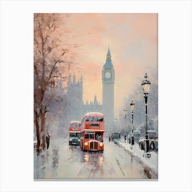 Dreamy Winter Painting London United Kingdom 6 Canvas Print