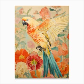 Parrot 2 Detailed Bird Painting Canvas Print