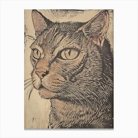 Vintage Cat Canvas Print