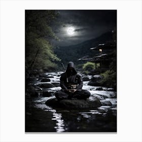 Meditation At Night Canvas Print
