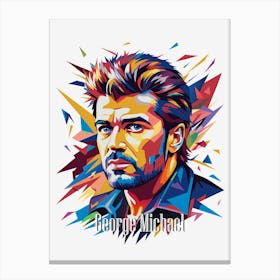 George Michael 03 Portrait Music Icon Style WPAP Pop Art Canvas Print