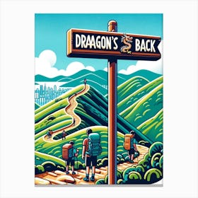 Hong Kong Dragons Back - Hiking Canvas Print