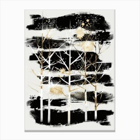 Black And White Trees Canvas Print