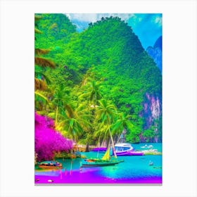 Ko Phi Phi Thailand Pop Art Photography Tropical Destination Canvas Print