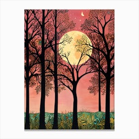 William Morris Moonlight In The Woods 51 Canvas Print