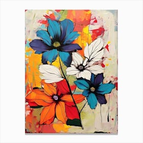 Abstract Flowers 3 Canvas Print