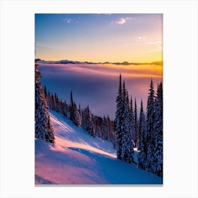 Snowshoe, Usa 1 Sunrise Skiing Poster Canvas Print