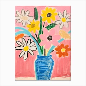 Flower Painting Fauvist Style Daisy 3 Canvas Print