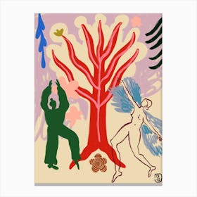 Fire Tree Dance Canvas Print
