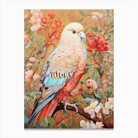 Budgerigar 2 Detailed Bird Painting Canvas Print