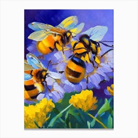 Buzzing Bees 2 Painting Canvas Print