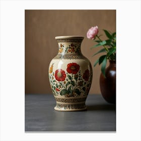 Vase With Flowers Canvas Print