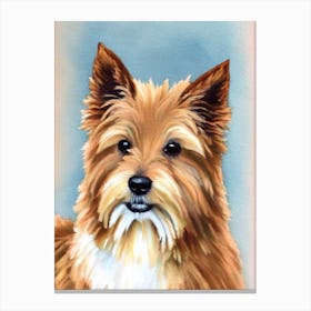 Norwich Terrier 3 Watercolour dog Canvas Print