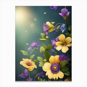 Flowers Wallpaper Canvas Print