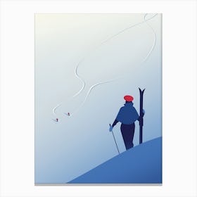 Skier On The Slopes 1 Canvas Print