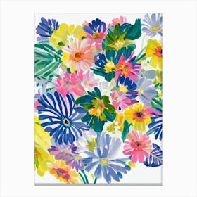 Gerberas Modern Colourful Flower Canvas Print