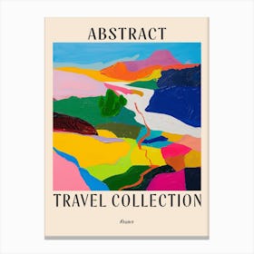 Abstract Travel Collection Poster Kosovo 3 Canvas Print