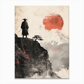Fuji's Lament: Samurai Warrior 1 Canvas Print