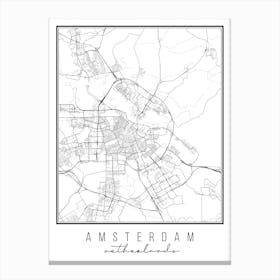 Amsterdam Netherlands Street Map Canvas Print