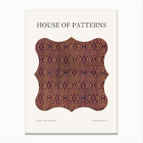 Textile Pattern Poster 14 Canvas Print