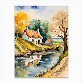 Riverside Cottage Canvas Print