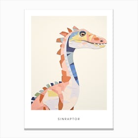 Nursery Dinosaur Art Sinraptor 1 Poster Canvas Print