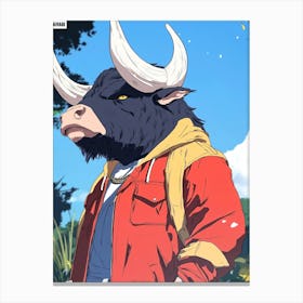 Bull With Horns 2 Canvas Print