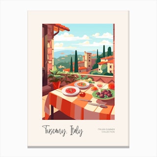 Tuscany, Italy Summer Food 3 Italian Summer Collection Canvas Print