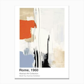 World Tour Exhibition, Abstract Art, Rome, 1960 3 Canvas Print