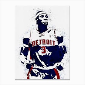 Ben Wallace Detroit Pistons 1 Canvas Print