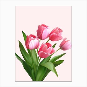 Pink Tulips 3 Canvas Print