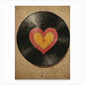 Heart Of Vinyl Canvas Print