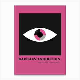 Bauhaus Pink Exhibition 3 Canvas Print