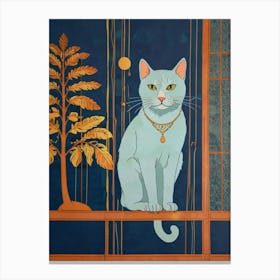 Cat On A Window Sill 1 Canvas Print